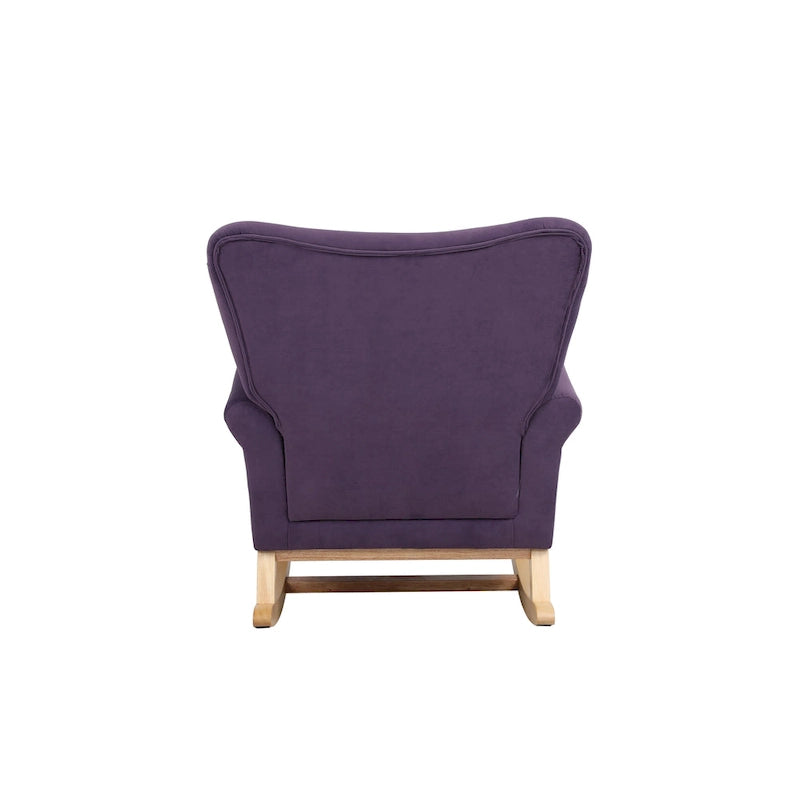 sedia a dondolo in velluto