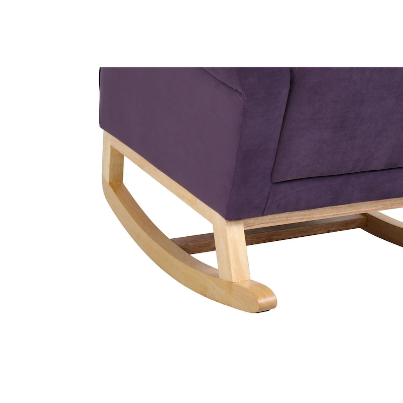 sedia a dondolo in velluto