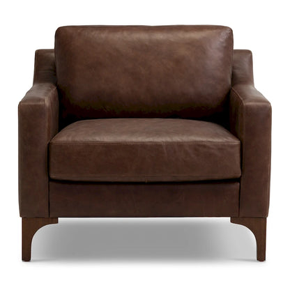 Poltrona lounge Sorrento 35 in Poly &amp; Bark - Vera pelle italiana pieno fiore