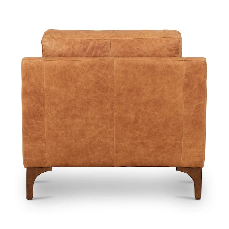 Poltrona lounge Sorrento 35 in Poly &amp; Bark - Vera pelle italiana pieno fiore