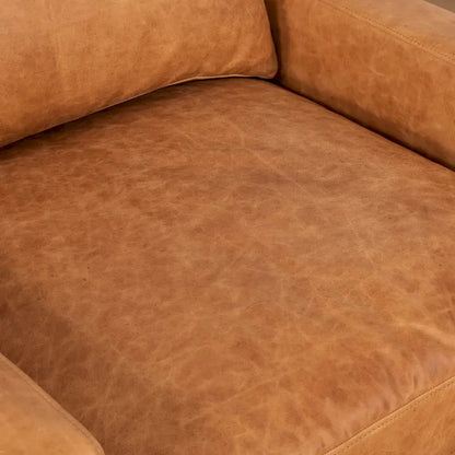 Poltrona lounge Sorrento 35 in Poly &amp; Bark - Vera pelle italiana pieno fiore