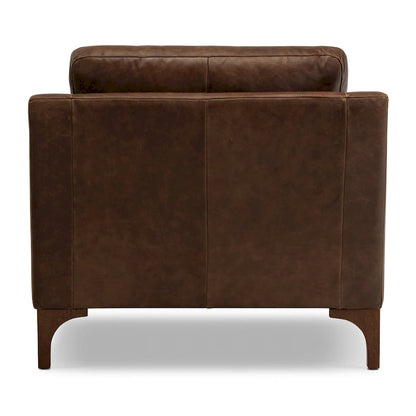 Poltrona lounge Sorrento 35 in Poly &amp; Bark - Vera pelle italiana pieno fiore