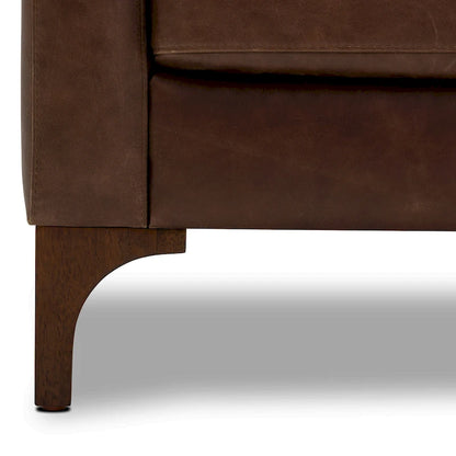 Poltrona lounge Sorrento 35 in Poly &amp; Bark - Vera pelle italiana pieno fiore