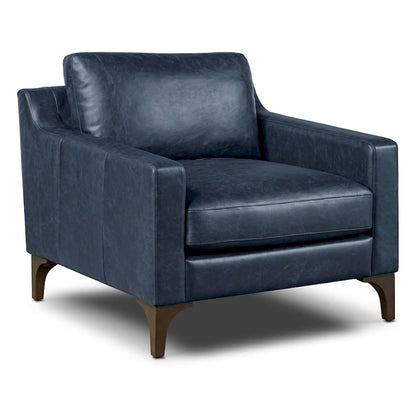 Poltrona lounge Sorrento 35 in Poly &amp; Bark - Vera pelle italiana pieno fiore