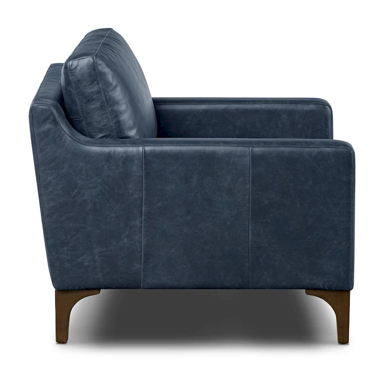 Poltrona lounge Sorrento 35 in Poly &amp; Bark - Vera pelle italiana pieno fiore