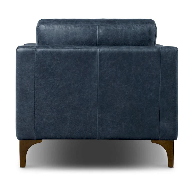 Poltrona lounge Sorrento 35 in Poly &amp; Bark - Vera pelle italiana pieno fiore