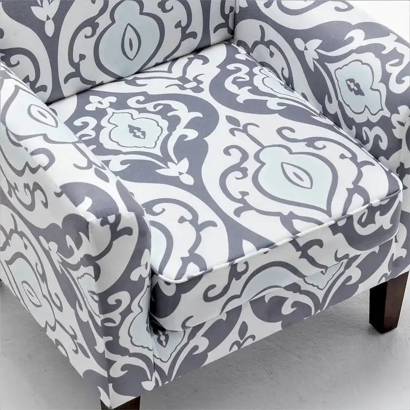 Poltrona contemporanea con struttura in legno di betulla e rivestimento in microfibra