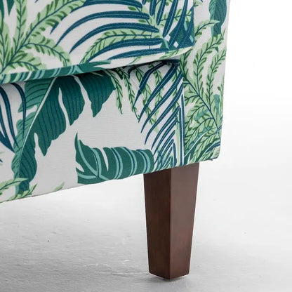 Poltrona contemporanea con struttura in legno di betulla e rivestimento in microfibra