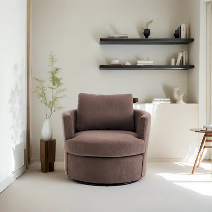 Poltrona girevole a 360°, comoda poltrona rotonda per soggiorno, adatta per cameretta dei bambini, hotel, camera da letto, ufficio