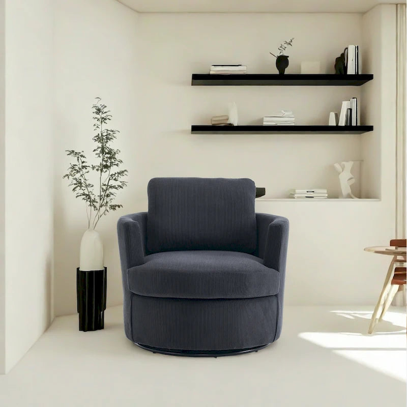 Poltrona girevole a 360°, comoda poltrona rotonda per soggiorno, adatta per cameretta dei bambini, hotel, camera da letto, ufficio