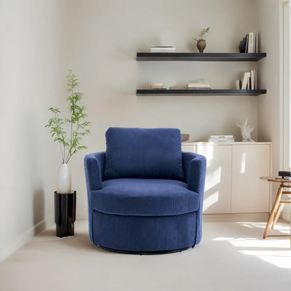 Poltrona girevole a 360°, comoda poltrona rotonda per soggiorno, adatta per cameretta dei bambini, hotel, camera da letto, ufficio