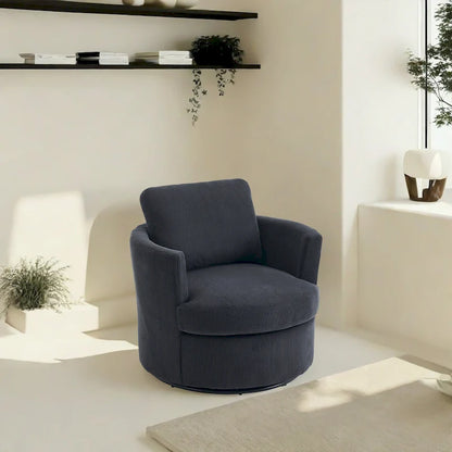 Poltrona girevole a 360°, comoda poltrona rotonda per soggiorno, adatta per cameretta dei bambini, hotel, camera da letto, ufficio