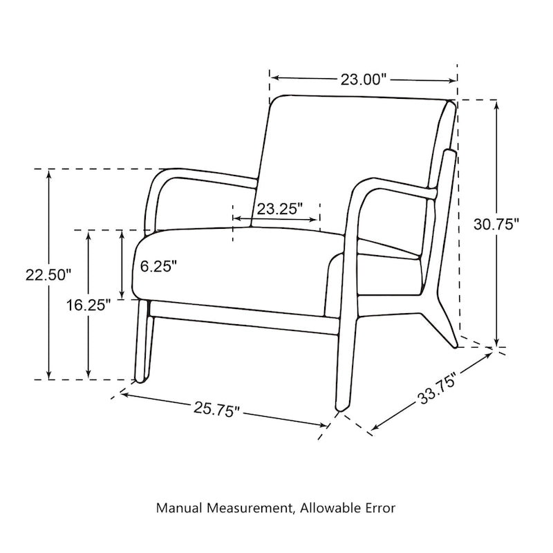 Poltrona in pelle PU di metà secolo Glitzhome 30,75 H con set pouf