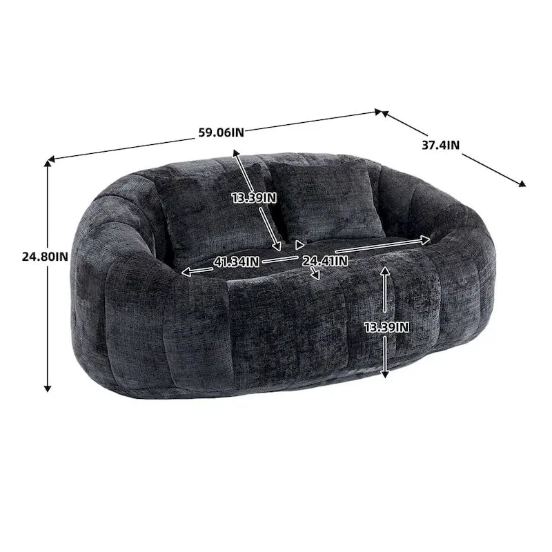 59.06 Divano pigro, resistente e confortevole, con schienale alto