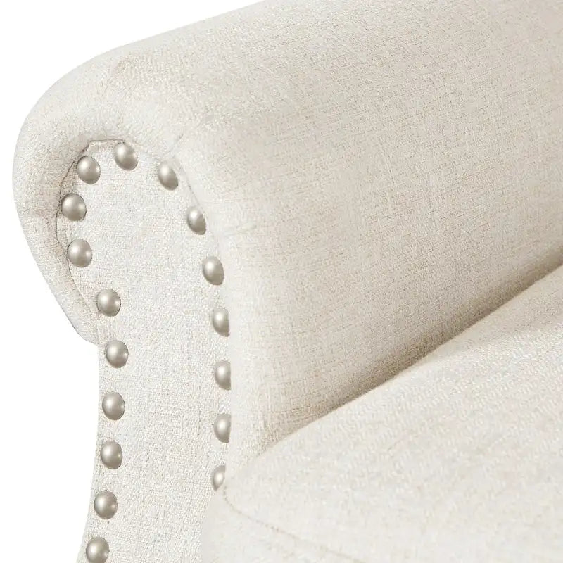 COZYMAN Poltrona moderna in legno massello imbottita in tessuto/similpelle, set di 2 poltrone per soggiorno