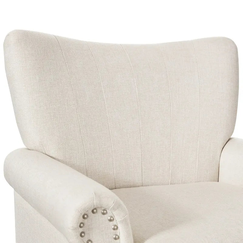 COZYMAN Poltrona moderna in legno massello imbottita in tessuto/similpelle, set di 2 poltrone per soggiorno