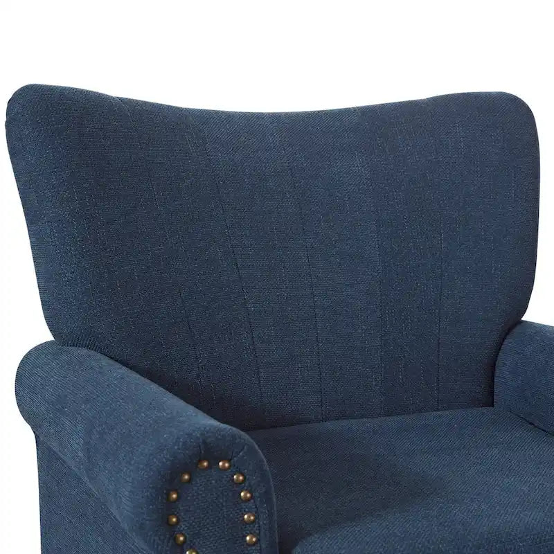 COZYMAN Poltrona moderna in legno massello imbottita in tessuto/similpelle, set di 2 poltrone per soggiorno