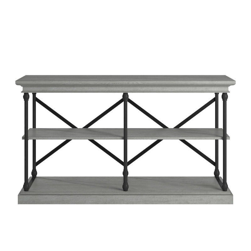 Tavolo da ingresso con cornice in ferro e legno Barnstone di iNSPIRE Q Artisan