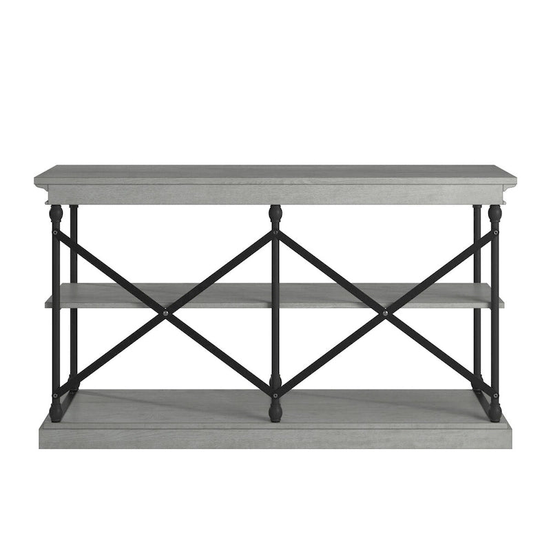 Tavolo da ingresso con cornice in ferro e legno Barnstone di iNSPIRE Q Artisan