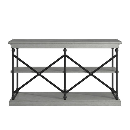 Tavolo da ingresso con cornice in ferro e legno Barnstone di iNSPIRE Q Artisan