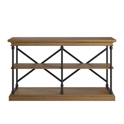 Tavolo da ingresso con cornice in ferro e legno Barnstone di iNSPIRE Q Artisan