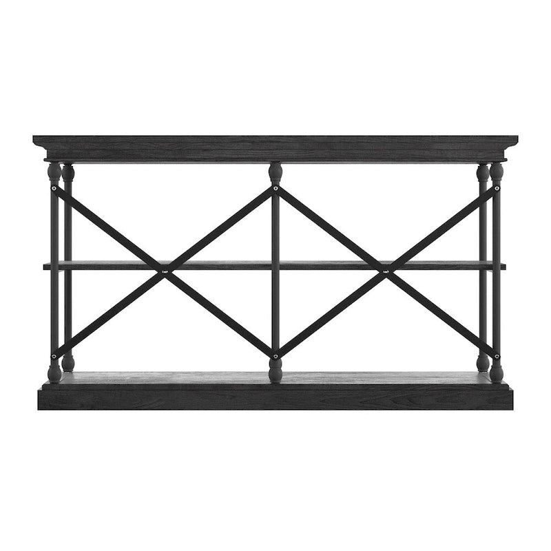 Tavolo da ingresso con cornice in ferro e legno Barnstone di iNSPIRE Q Artisan