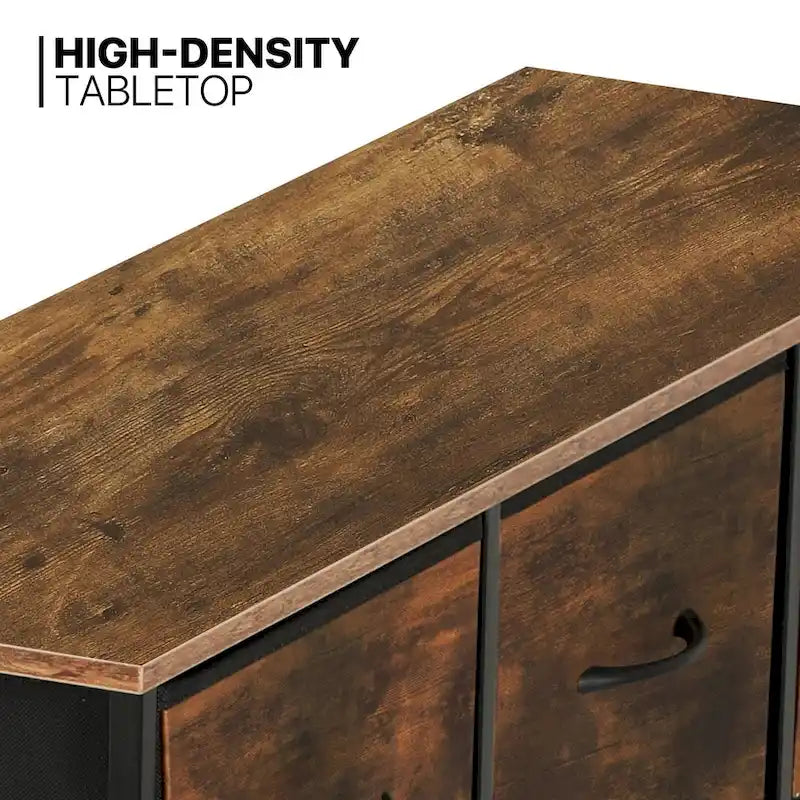 Dresser for Bedroom with 9 Fabric Drawers, Tall Chest Organizer Units for Clothing, Closet, Kidsroom, Storage Tower with Cabinet