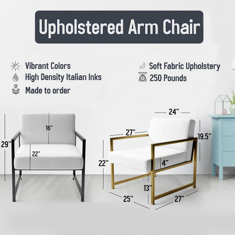 Poltrona imbottita e poltrona moderna con braccioli Designart Marble Serenity, onde colorate grigie ad acquerello, forme astratte