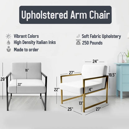 Poltrona imbottita e poltrona moderna con braccioli Designart Marble Serenity, onde colorate grigie ad acquerello, forme astratte