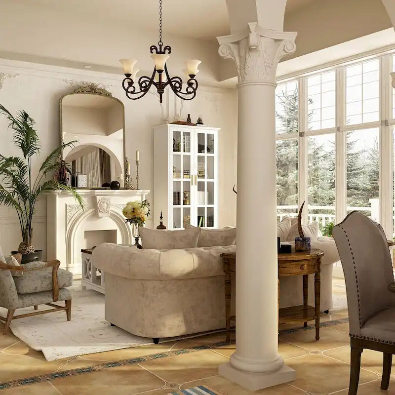 Vetrina con ante in vetro, libreria decorativa per soggiorno e corridoio - 70,1 A x 31,5 L