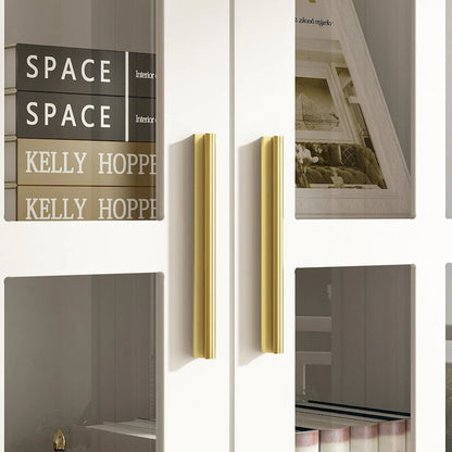 Vetrina con ante in vetro, libreria decorativa per soggiorno e corridoio - 70,1 A x 31,5 L