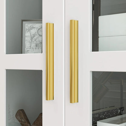 Vetrina con ante in vetro, libreria decorativa per soggiorno e corridoio - 70,1 A x 31,5 L