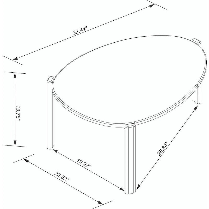 Tavolino da caffè Manhattan Comfort Mid Century Modern Gales