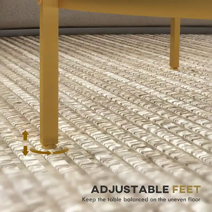 Tavolino laterale HOMCOM con contenitore, tavolino rotondo da 32 pollici, tavolino da caffè in vetro temperato a 2 livelli con struttura in acciaio