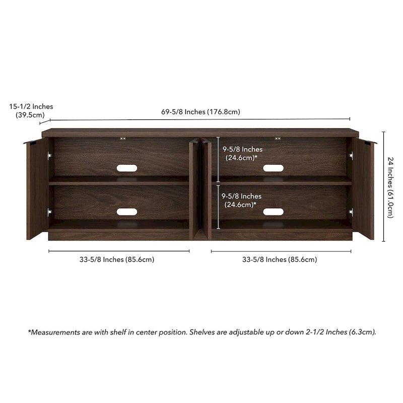 Supporto TV rettangolare Mansfield per TV fino a 78 - 70 di larghezza