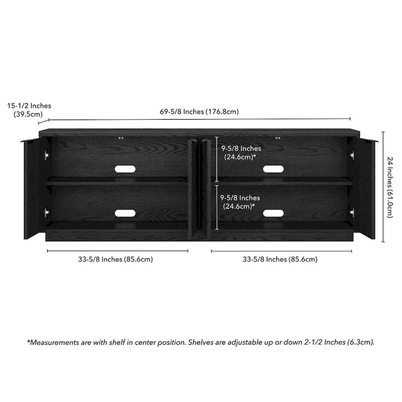 Supporto TV rettangolare Mansfield per TV fino a 78 - 70 di larghezza