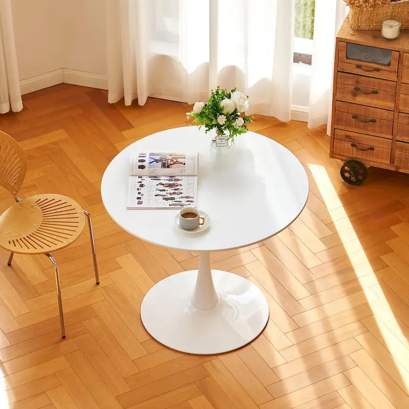 Tavolo da pranzo rotondo Tulip in stile moderno di metà secolo