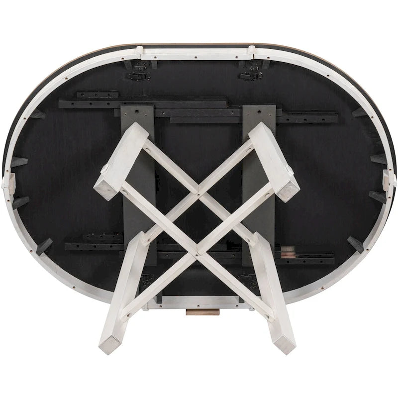 Set da pranzo da 5 pezzi con tavolo da pranzo rotondo estensibile e sedie