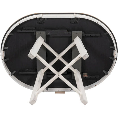 Set da pranzo da 5 pezzi con tavolo da pranzo rotondo estensibile e sedie