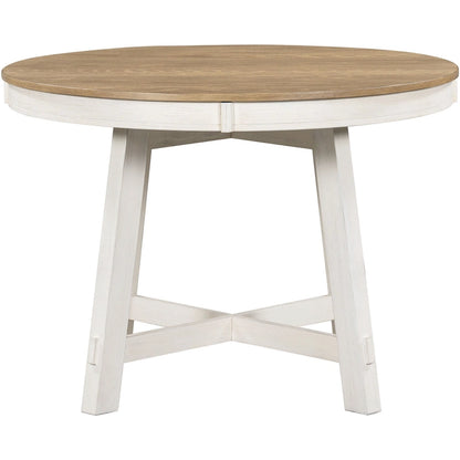 Set da pranzo da 5 pezzi con tavolo da pranzo rotondo estensibile e sedie