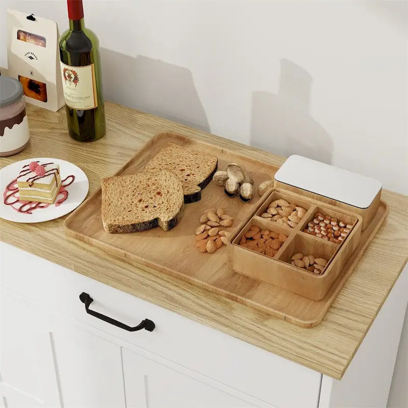 Credenza a buffet in stile rustico con 2 cassetti e 4 ante