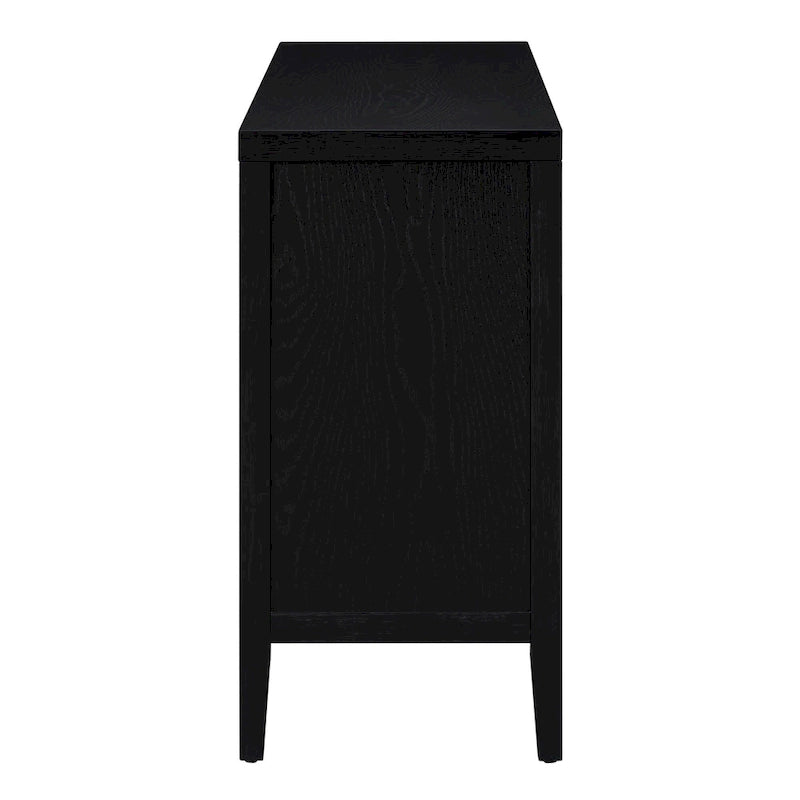 Credenza retrò con design a scanalatura circolare