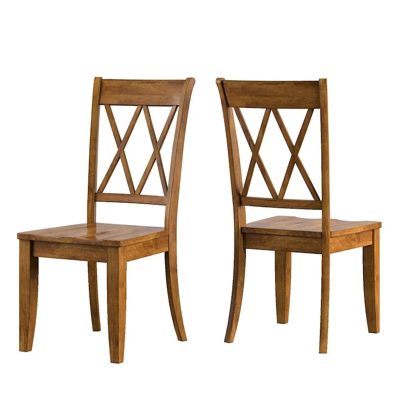 Sedia da pranzo Eleanor X Back Wood (set da 2) di iNSPIRE Q Classic