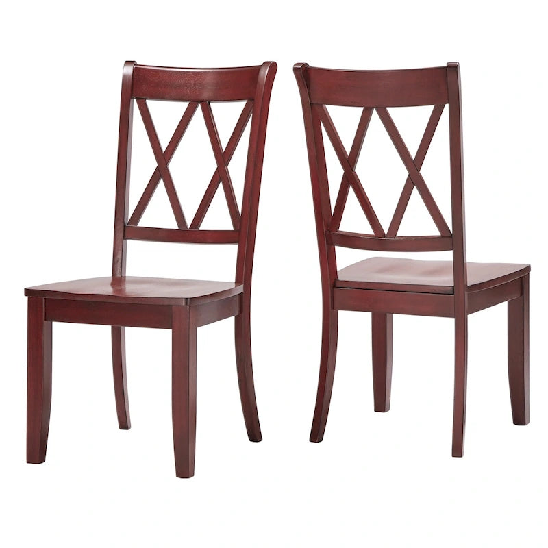 Sedia da pranzo Eleanor X Back Wood (set da 2) di iNSPIRE Q Classic