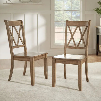 Sedia da pranzo Eleanor X Back Wood (set da 2) di iNSPIRE Q Classic