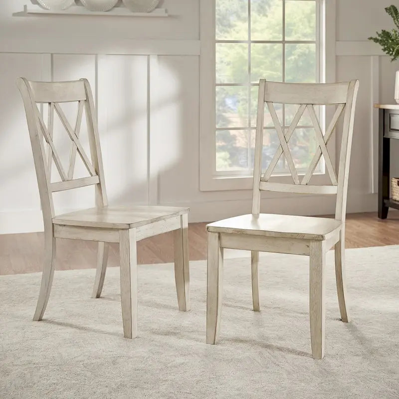 Sedia da pranzo Eleanor X Back Wood (set da 2) di iNSPIRE Q Classic
