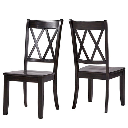 Sedia da pranzo Eleanor X Back Wood (set da 2) di iNSPIRE Q Classic