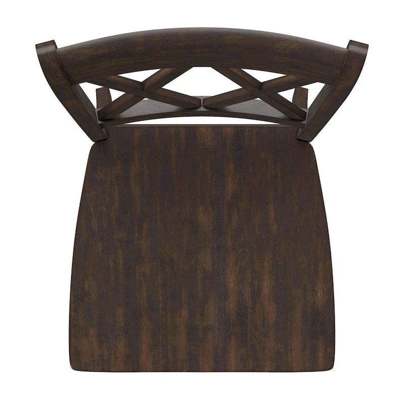 Sedia da pranzo Eleanor X Back Wood (set da 2) di iNSPIRE Q Classic