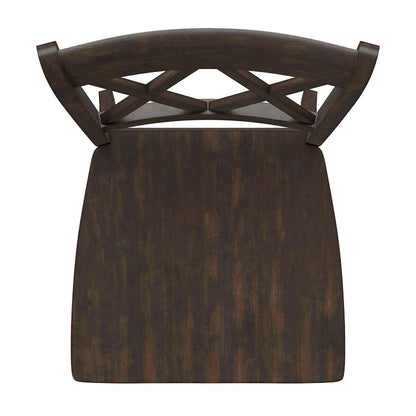 Sedia da pranzo Eleanor X Back Wood (set da 2) di iNSPIRE Q Classic