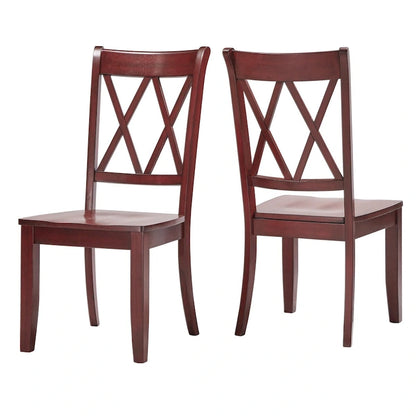 Sedia da pranzo Eleanor X Back Wood (set da 2) di iNSPIRE Q Classic